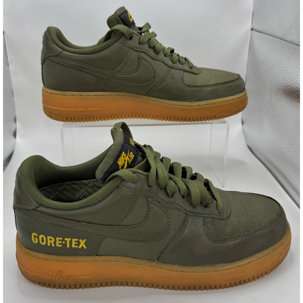 Nike Shoes Men Size 7.5 Air Force 1 Low Gore-Tex Medium Olive Waterproof Sneaker - Picture 7 of 8